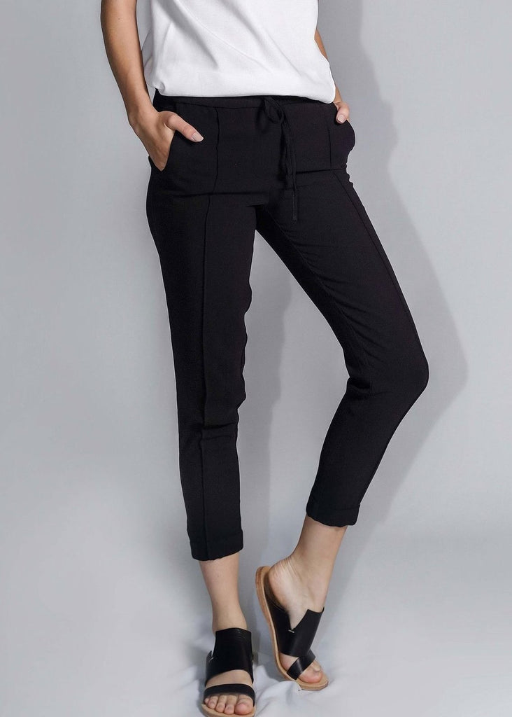 freeandform pants waist bottom trouser drawstrings black