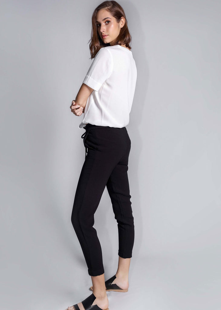 freeandform pants waist bottom trouser drawstrings black