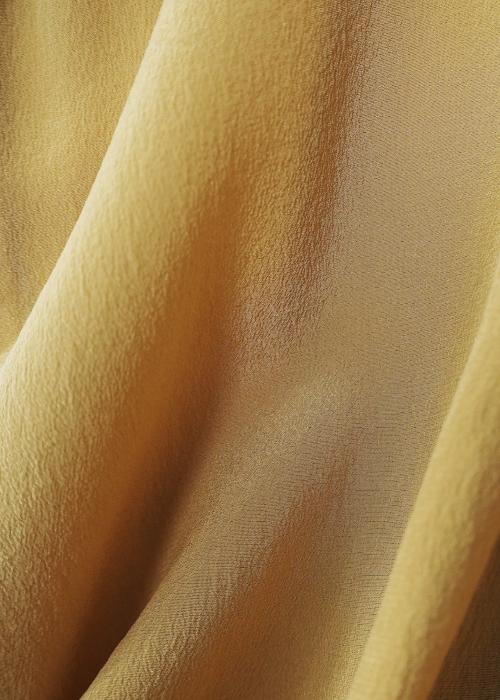 silk band top mustard yellow sleeveless high neck free and form designer clothing