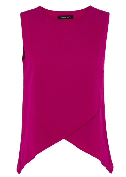 crossover silk top pink fuchsia womenswear fashion luxury label free and form
