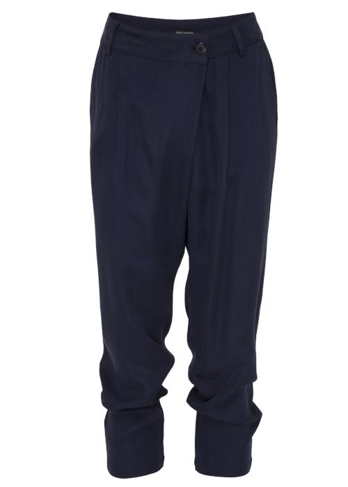 overlap cupro trouser navy free and form designer clothing