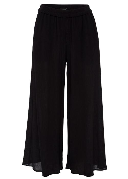rib woven culottes black loose pants bottom free and form designer clothing