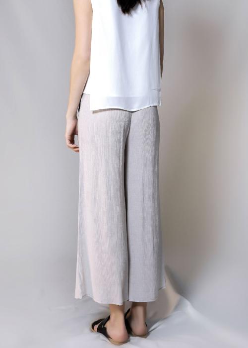 rib woven culottes grey gray loose pants bottom free and form designer clothing