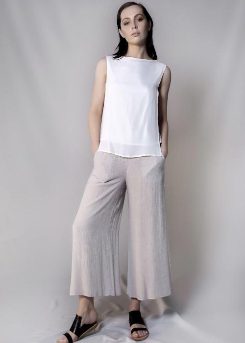 rib woven culottes grey gray loose pants bottom womenswear fashion luxury label free and form